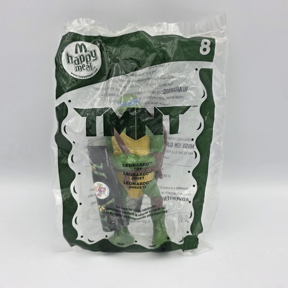 New TMNT Teenage Mutant‎ Ninja Turtles Leonardo 5" McDonald's Toy 2007 Sealed